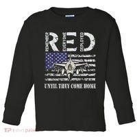 RED Friday Military S Air Force USAF US Flag Veteran Toddler Long Sleeve Shirt thumb 0