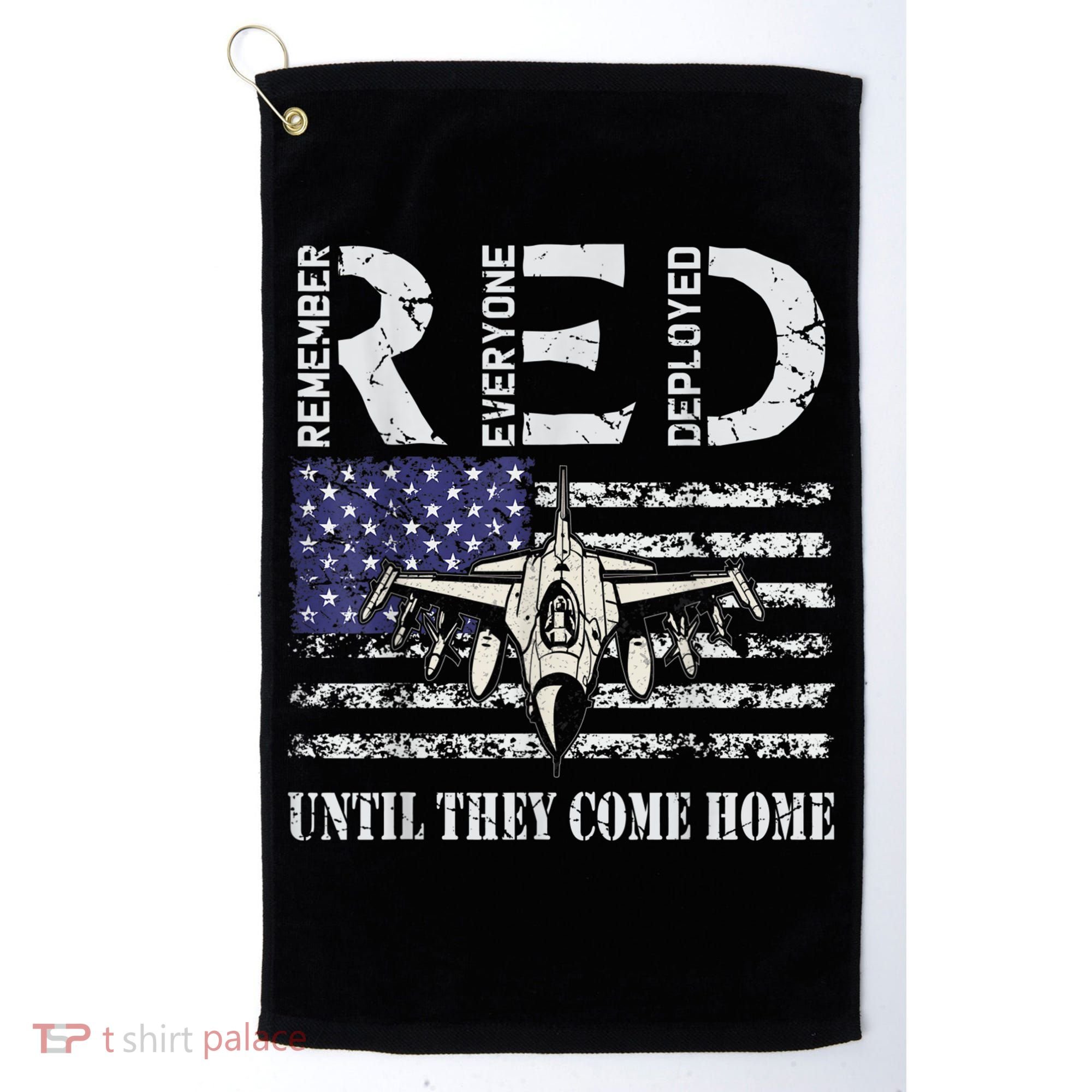 RED Friday Military S Air Force USAF US Flag Veteran Golf Towel