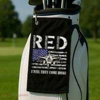 RED Friday Military S Air Force USAF US Flag Veteran Golf Towel thumb 2