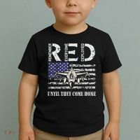 RED Friday Military S Air Force USAF US Flag Veteran Toddler T-Shirt thumb 2