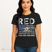 RED Friday Military S Air Force USAF US Flag Veteran Women's T-Shirt thumb 4
