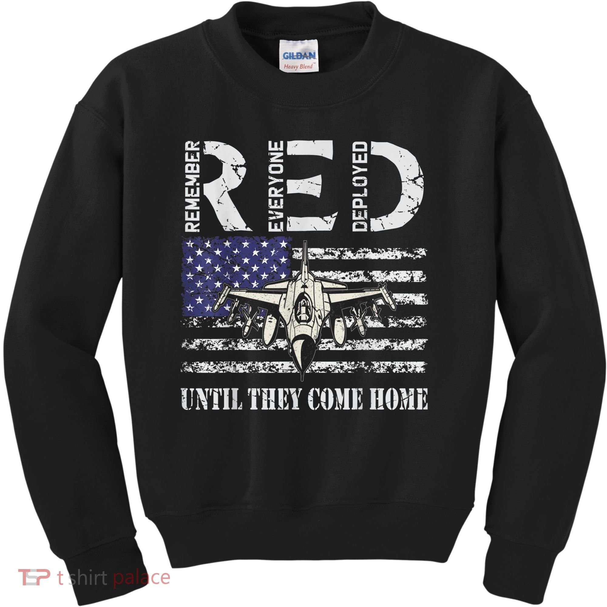 RED Friday Military S Air Force USAF US Flag Veteran Kids Sweatshirt