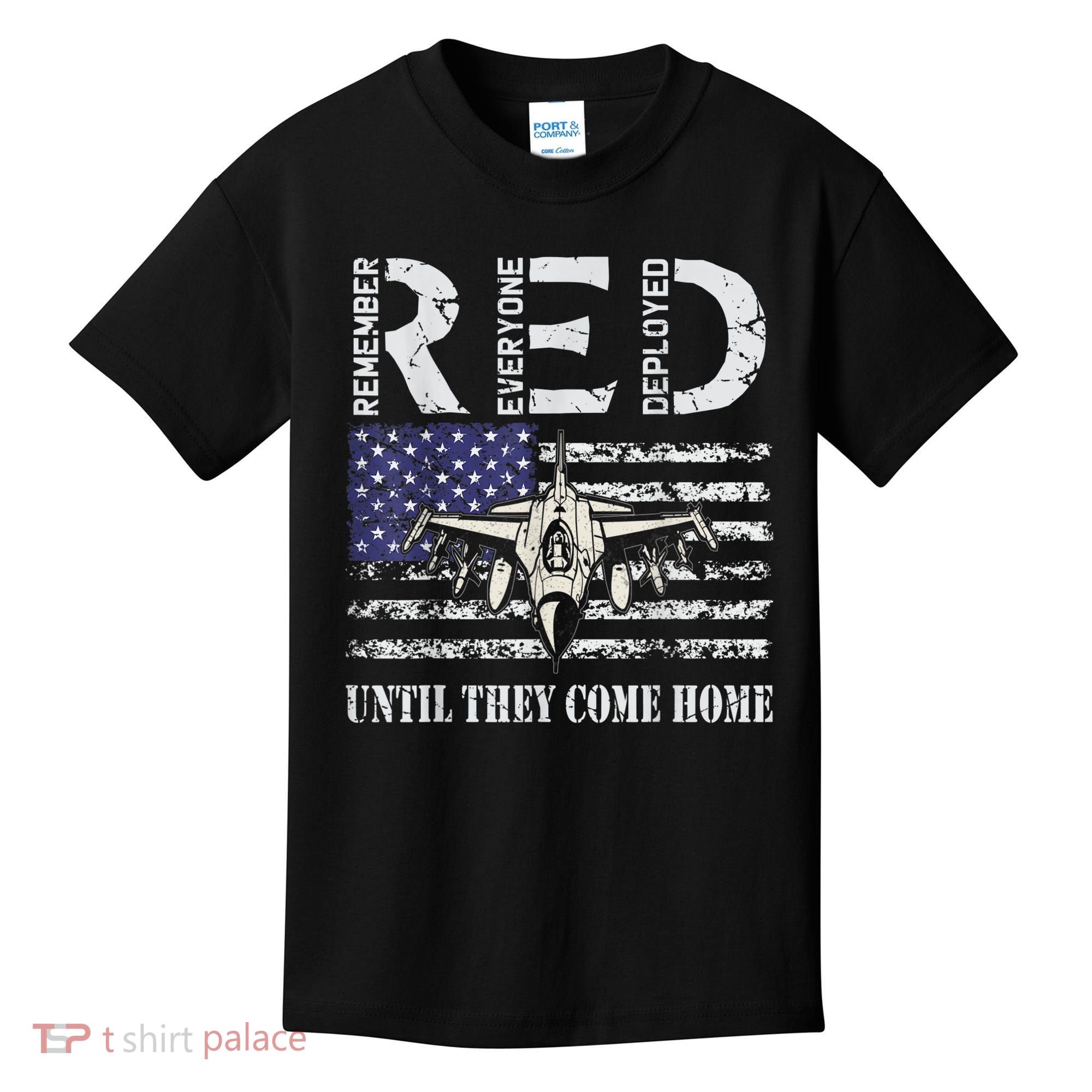 RED Friday Military S Air Force USAF US Flag Veteran Kids T-Shirt