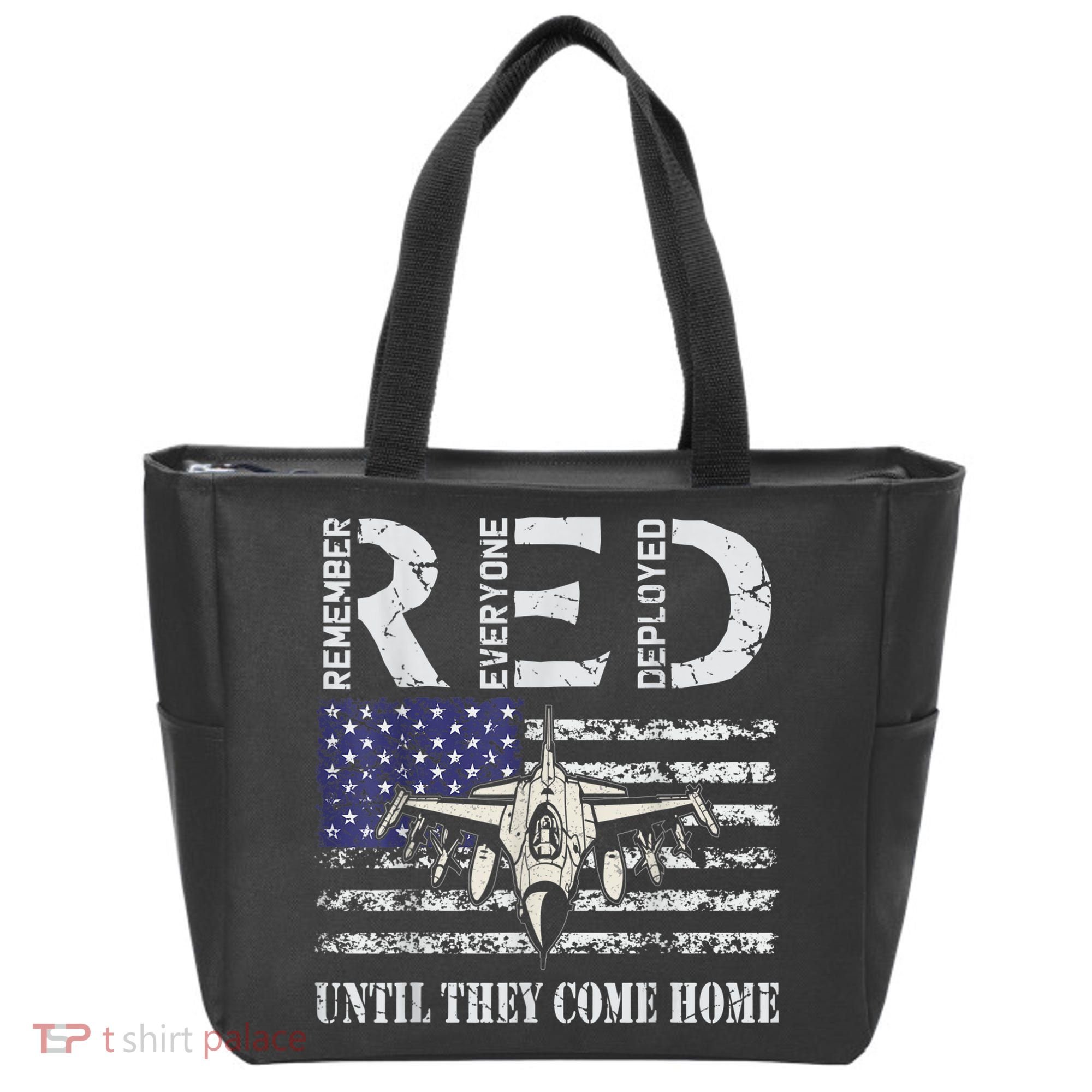 RED Friday Military S Air Force USAF US Flag Veteran Tote Bag