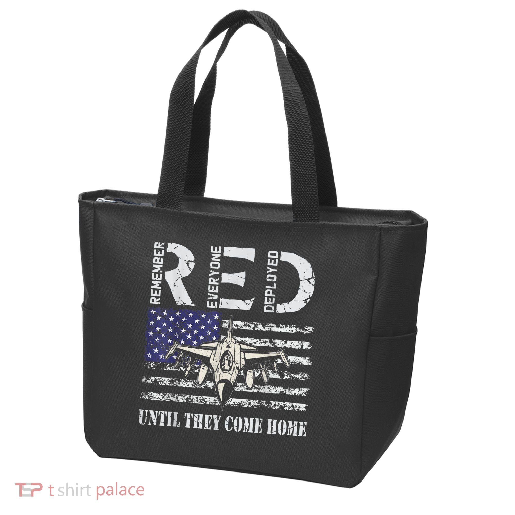 RED Friday Military S Air Force USAF US Flag Veteran Tote Bag