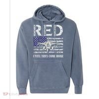 RED Friday Military S Air Force USAF US Flag Veteran Comfort Colors Garment-Dyed Hooded Sweatshirt thumb 0