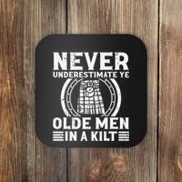 Ren Faire Never Underestimate Ye Olde In A Kilt Coaster thumb 0
