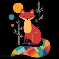 Rainbow Fox Nature Gift Coaster thumb 2