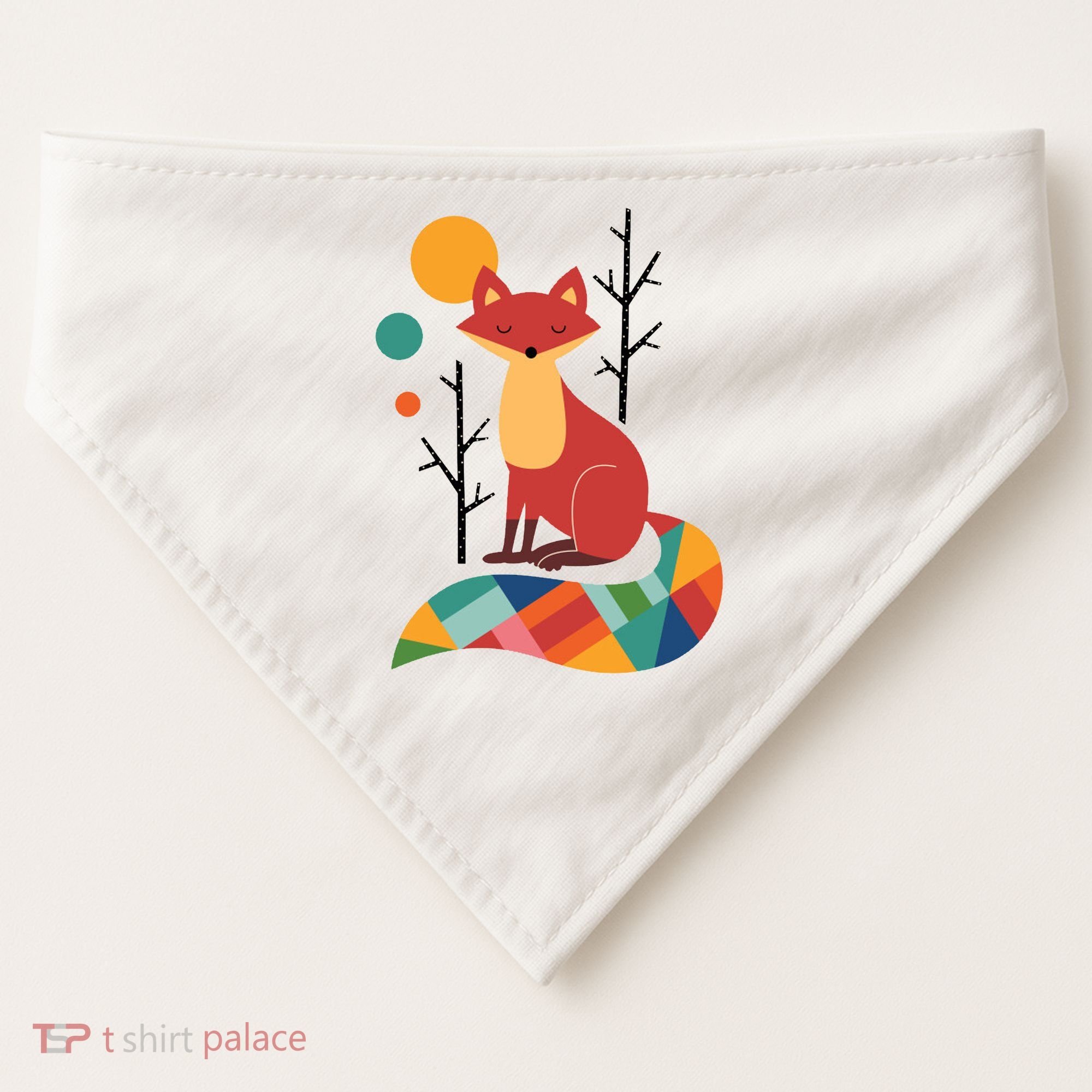 Rainbow Fox Nature Gift USA-Made Doggie Bandana