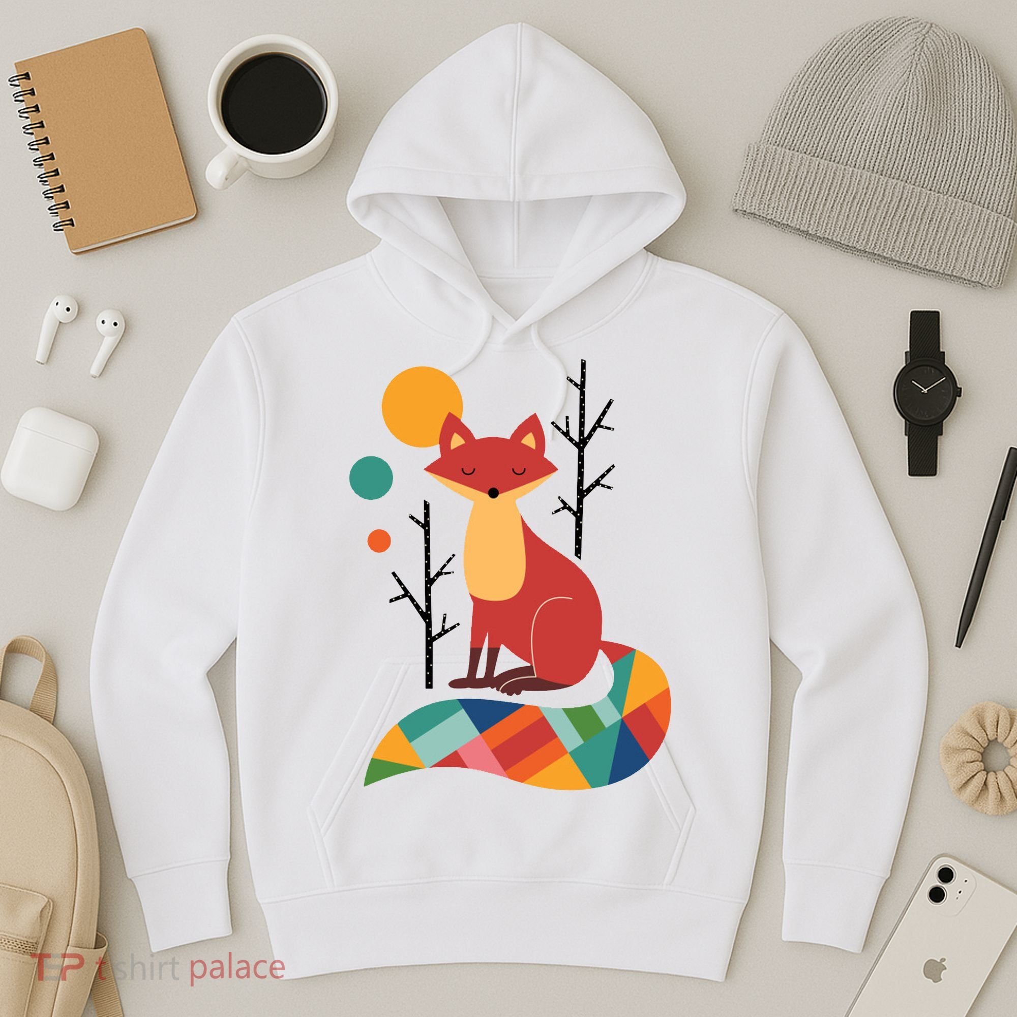 Rainbow Fox Nature Gift Hoodie