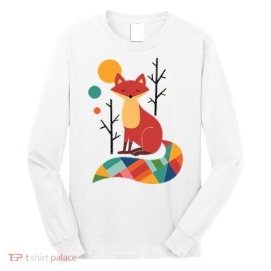 Rainbow Fox Nature Gift Long Sleeve Shirt