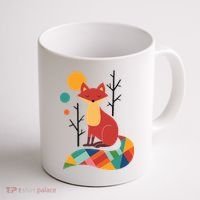 Rainbow Fox Nature Gift Coffee Mug thumb 1
