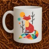 Rainbow Fox Nature Gift Coffee Mug thumb 2