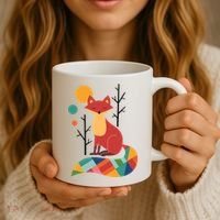 Rainbow Fox Nature Gift Coffee Mug thumb 3