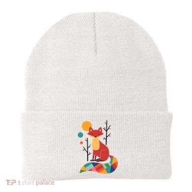Rainbow Fox Nature Gift Beanie