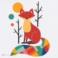 Rainbow Fox Nature Gift Pajama Set thumb 2