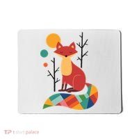 Rainbow Fox Nature Gift Mousepad thumb 0