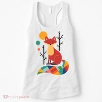 Rainbow Fox Nature Gift Women's Tank Top thumb 0