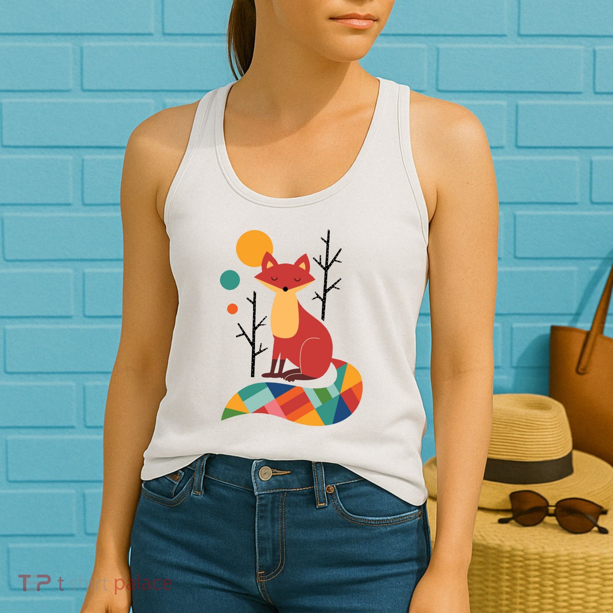 Rainbow Fox Nature Gift Women's Tank Top
