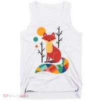 Rainbow Fox Nature Gift Tank Top thumb 0