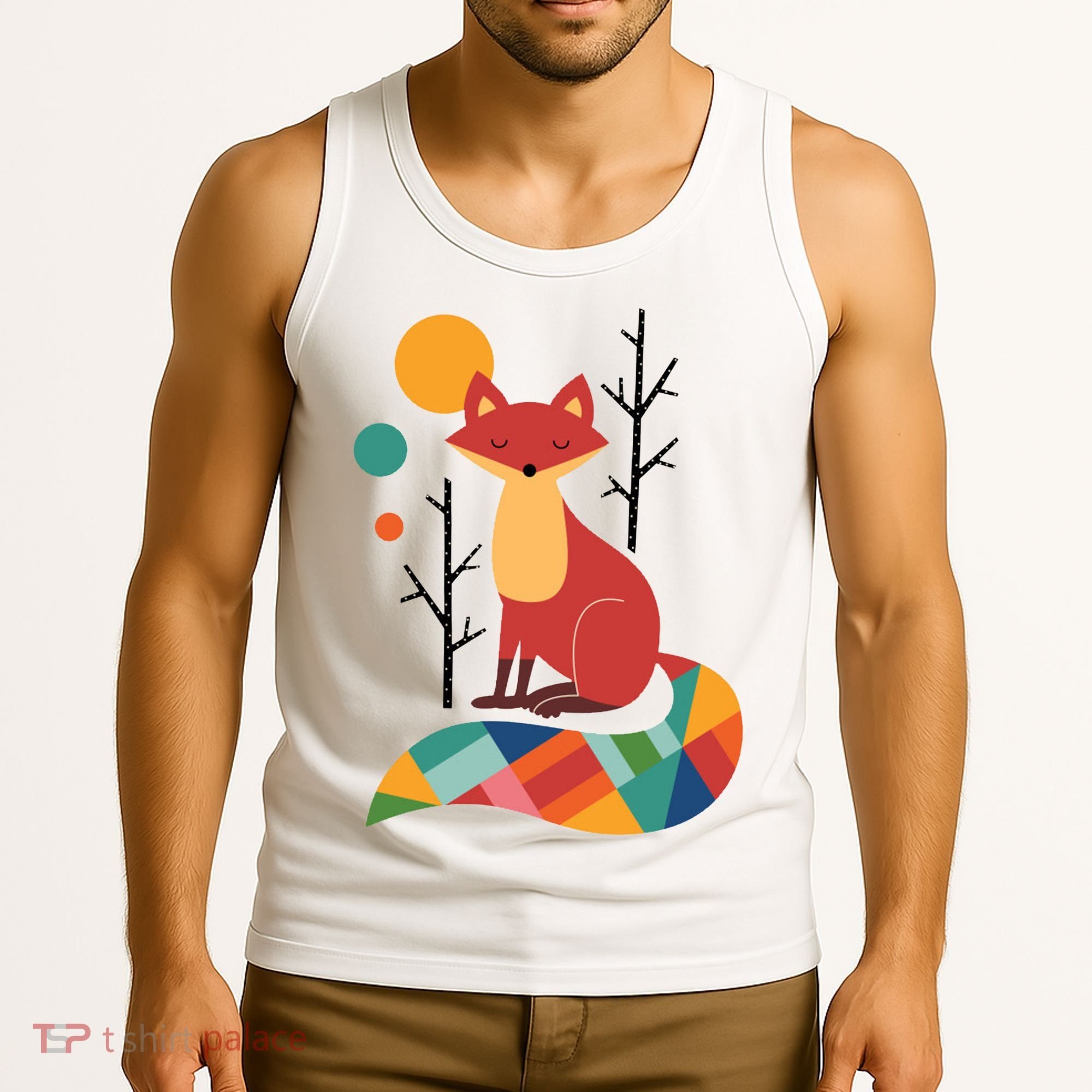 Rainbow Fox Nature Gift Tank Top