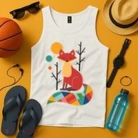 Rainbow Fox Nature Gift Tank Top thumb 4