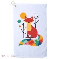 Rainbow Fox Nature Gift Golf Towel thumb 0