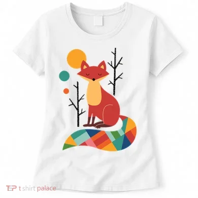 Rainbow Fox Nature Gift Women's T-Shirt