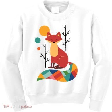Rainbow Fox Nature Gift Kids Sweatshirt