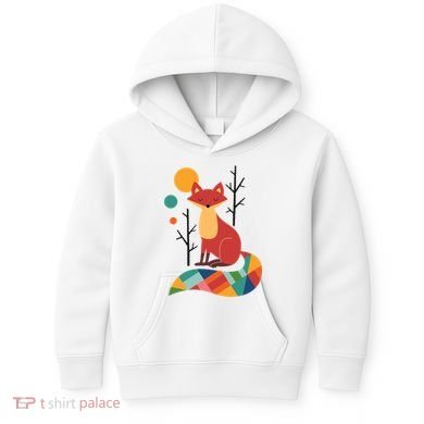 Rainbow Fox Nature Gift Kids Hoodie