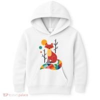 Rainbow Fox Nature Gift Kids Hoodie thumb 0