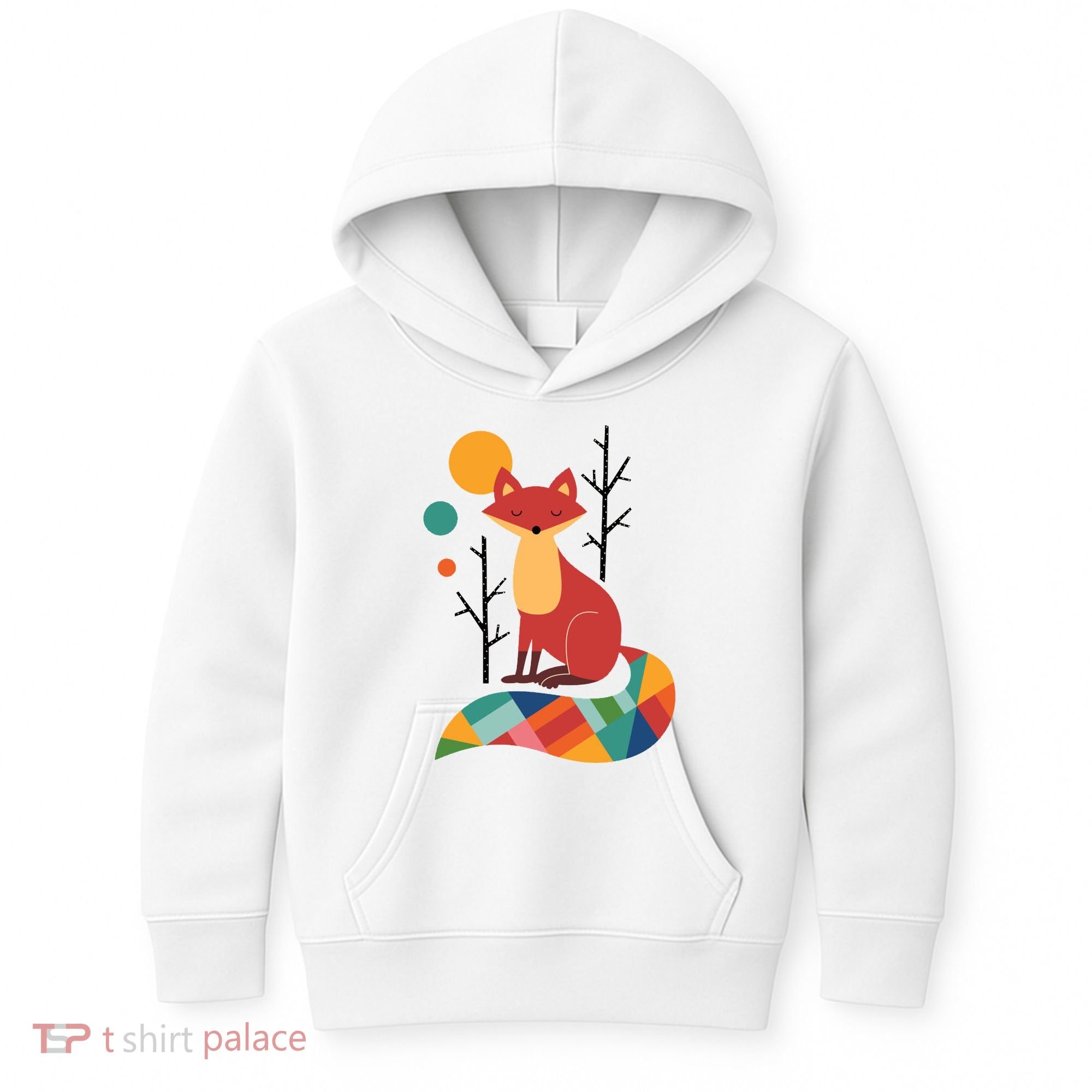 Rainbow Fox Nature Gift Kids Hoodie