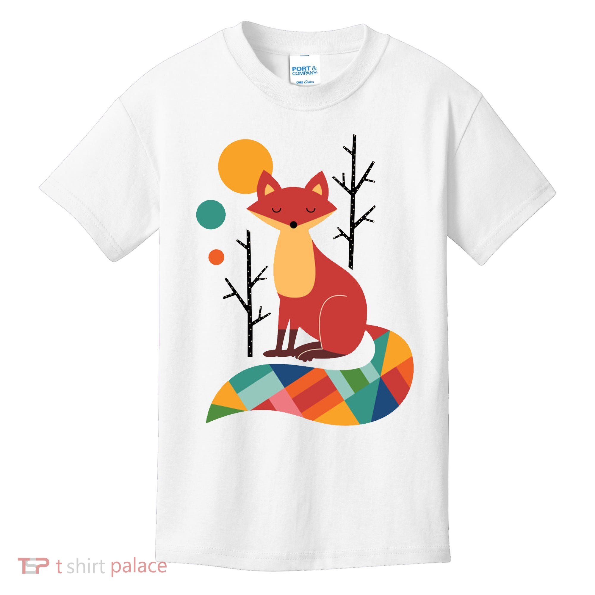 Rainbow Fox Nature Gift Kids T-Shirt
