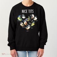 Retro Funny Nice Tits Birds Birdwatcher Bird Watching Humor Gift Women's Sweatshirt thumb 0