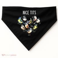 Retro Funny Nice Tits Birds Birdwatcher Bird Watching Humor Gift USA-Made Doggie Bandana thumb 0