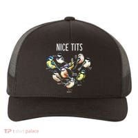 Retro Funny Nice Tits Birds Birdwatcher Bird Watching Humor Gift Yupoong Adult 5-Panel Trucker Hat thumb 0