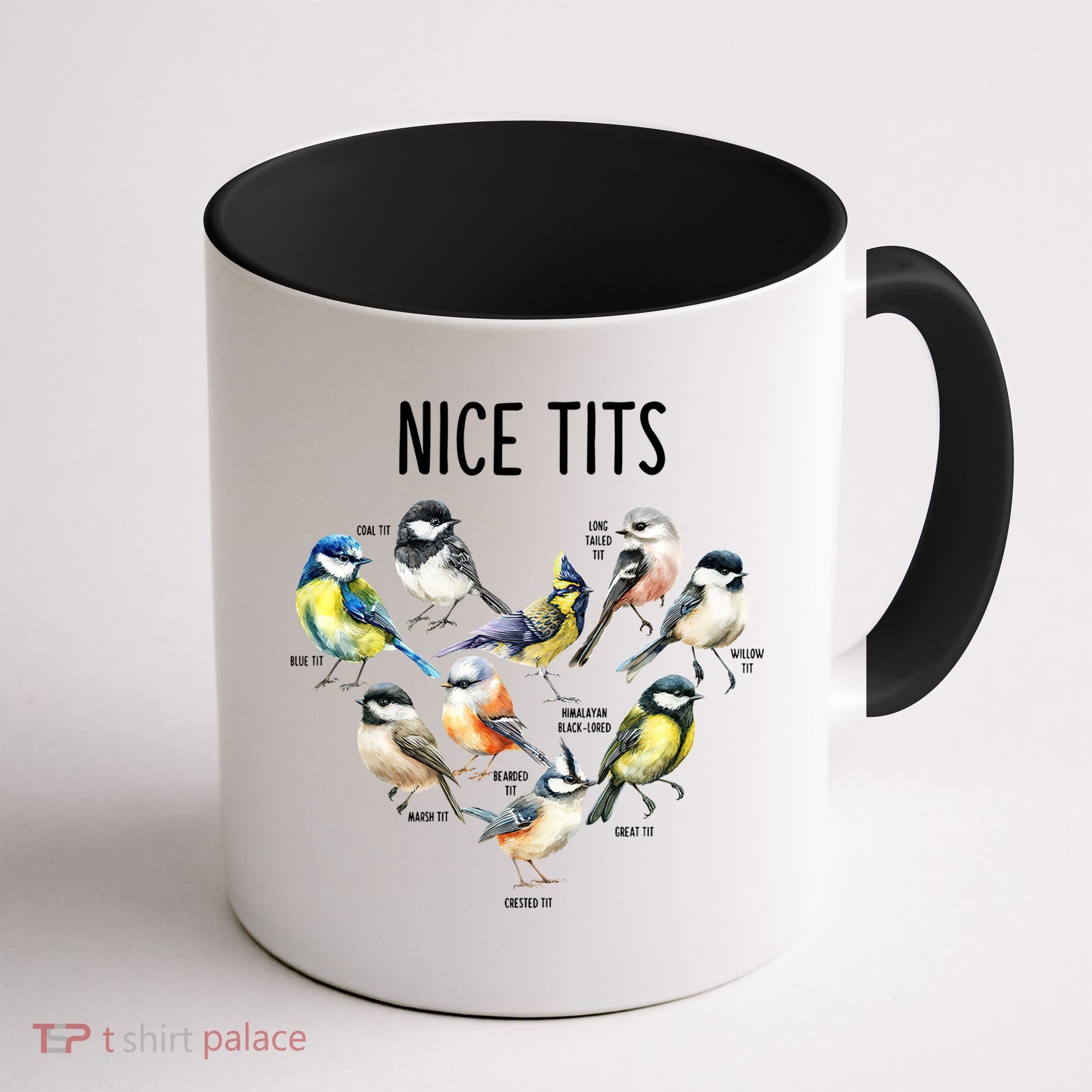 Retro Funny Nice Tits Birds Birdwatcher Bird Watching Humor Gift Coffee Mug