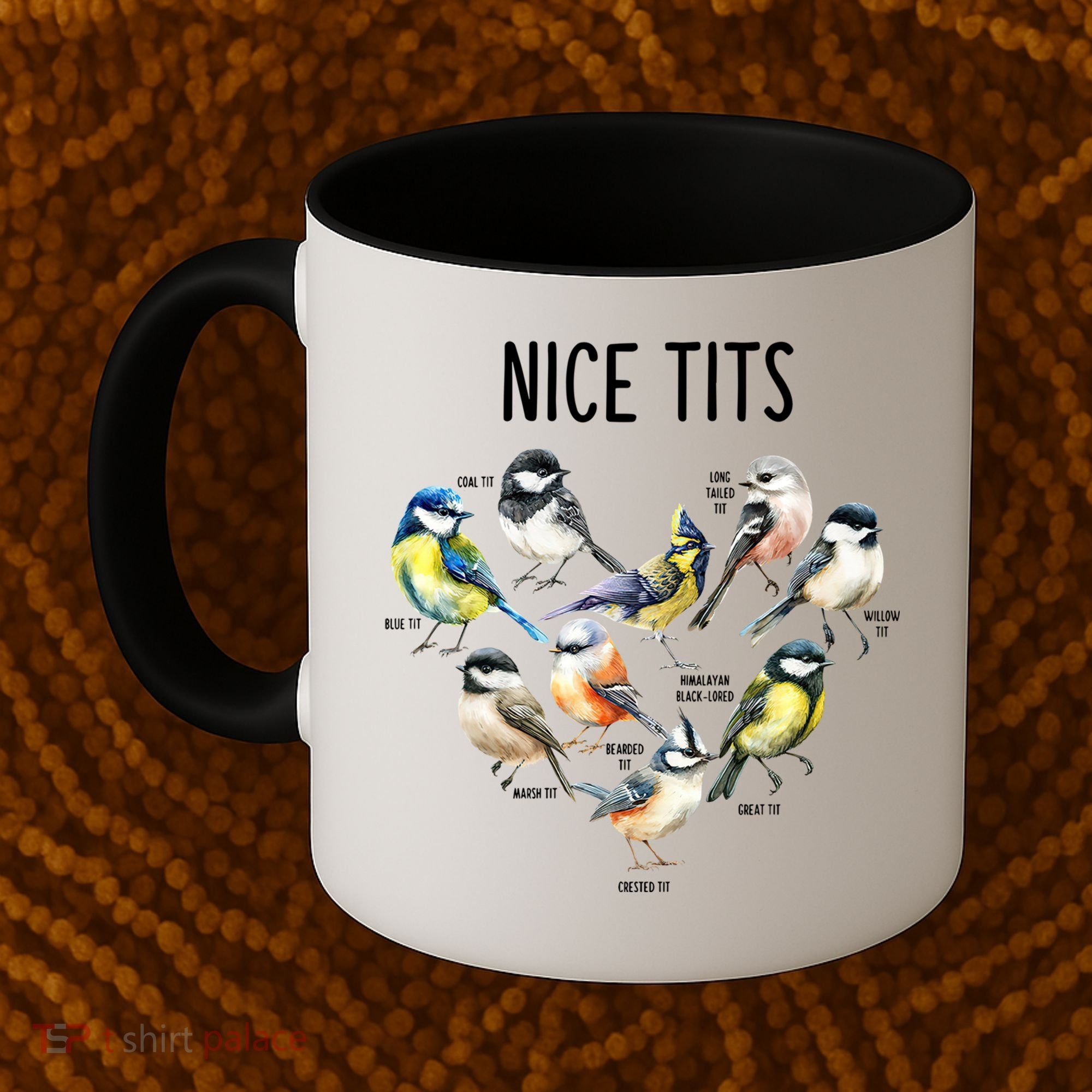 Retro Funny Nice Tits Birds Birdwatcher Bird Watching Humor Gift Coffee Mug