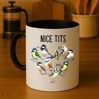 Retro Funny Nice Tits Birds Birdwatcher Bird Watching Humor Gift Coffee Mug thumb 4