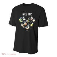 Retro Funny Nice Tits Birds Birdwatcher Bird Watching Humor Gift Youth Performance Sprint T-Shirt thumb 0