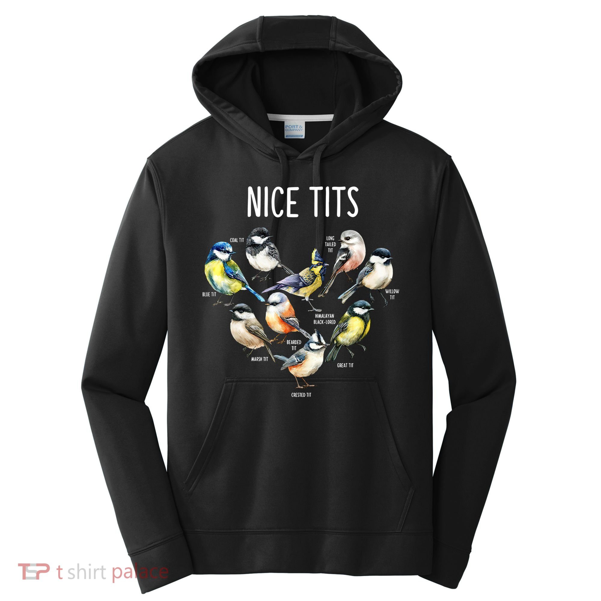 Retro Funny Nice Tits Birds Birdwatcher Bird Watching Humor Gift Performance Fleece Hoodie