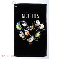 Retro Funny Nice Tits Birds Birdwatcher Bird Watching Humor Gift Golf Towel thumb 0