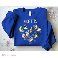 Retro Funny Nice Tits Birds Birdwatcher Bird Watching Humor Gift Sweatshirt thumb 2
