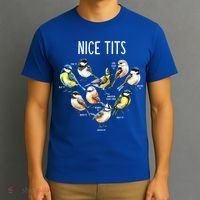 Retro Funny Nice Tits Birds Birdwatcher Bird Watching Humor Gift T-Shirt thumb 3