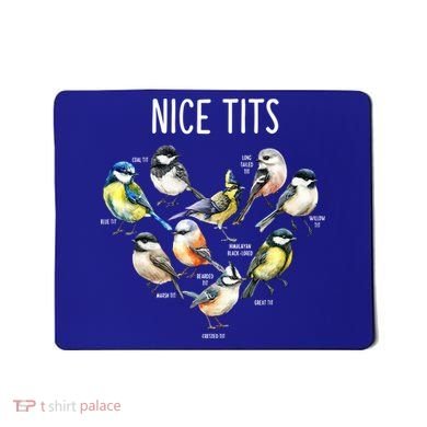 Retro Funny Nice Tits Birds Birdwatcher Bird Watching Humor Gift Mousepad