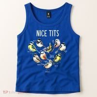Retro Funny Nice Tits Birds Birdwatcher Bird Watching Humor Gift Tank Top thumb 2