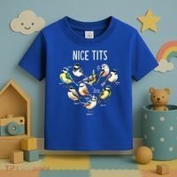 Retro Funny Nice Tits Birds Birdwatcher Bird Watching Humor Gift Toddler T-Shirt thumb 3