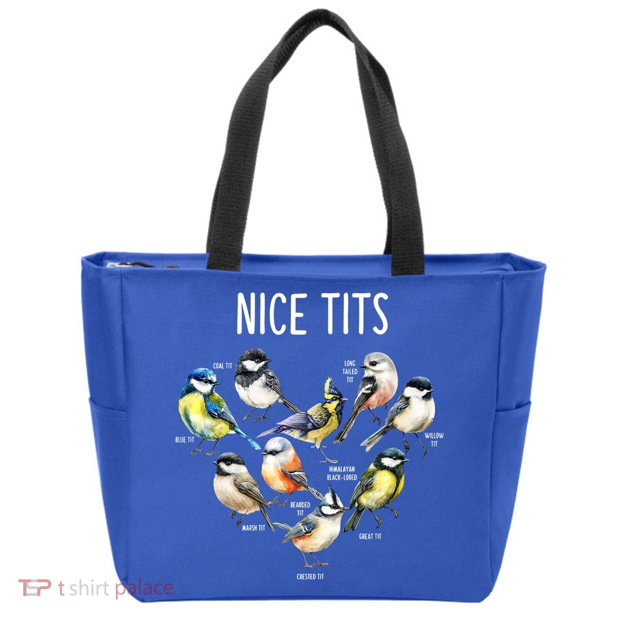 Retro Funny Nice Tits Birds Birdwatcher Bird Watching Humor Gift Tote Bag