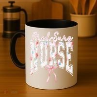 Retro Flroal Operating Room Nurse Coquette Bow OR Nursing Coffee Mug thumb 4