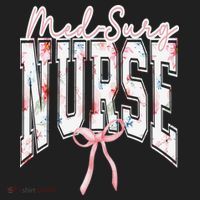 Retro Flroal Operating Room Nurse Coquette Bow OR Nursing Beanie thumb 2